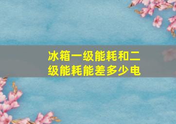 冰箱一级能耗和二级能耗能差多少电