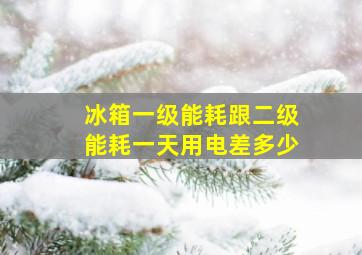 冰箱一级能耗跟二级能耗一天用电差多少