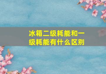 冰箱二级耗能和一级耗能有什么区别