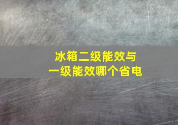 冰箱二级能效与一级能效哪个省电