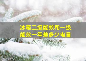 冰箱二级能效和一级能效一年差多少电量