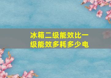 冰箱二级能效比一级能效多耗多少电