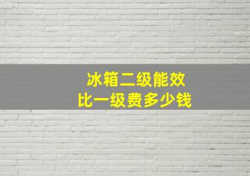 冰箱二级能效比一级费多少钱