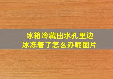 冰箱冷藏出水孔里边冰冻着了怎么办呢图片