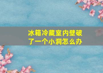 冰箱冷藏室内壁破了一个小洞怎么办