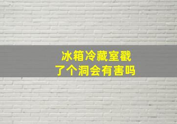 冰箱冷藏室戳了个洞会有害吗