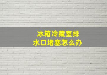 冰箱冷藏室排水口堵塞怎么办