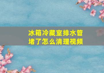 冰箱冷藏室排水管堵了怎么清理视频