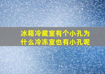 冰箱冷藏室有个小孔为什么冷冻室也有小孔呢