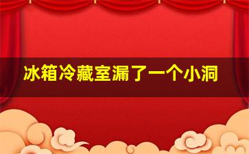 冰箱冷藏室漏了一个小洞