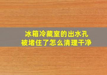 冰箱冷藏室的出水孔被堵住了怎么清理干净