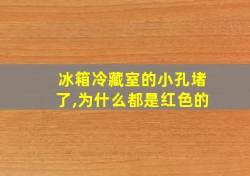 冰箱冷藏室的小孔堵了,为什么都是红色的