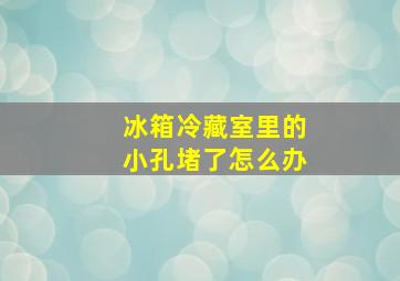 冰箱冷藏室里的小孔堵了怎么办