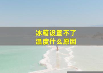 冰箱设置不了温度什么原因