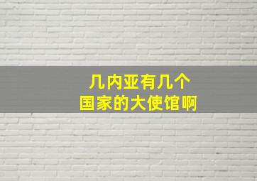 几内亚有几个国家的大使馆啊