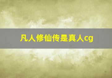 凡人修仙传是真人cg