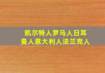 凯尔特人罗马人日耳曼人意大利人法兰克人