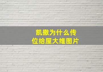 凯撒为什么传位给屋大维图片