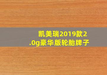 凯美瑞2019款2.0g豪华版轮胎牌子