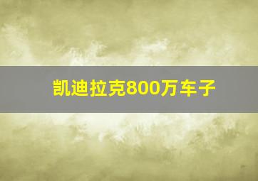 凯迪拉克800万车子