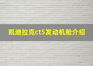 凯迪拉克ct5发动机舱介绍