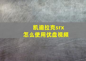 凯迪拉克srx怎么使用优盘视频