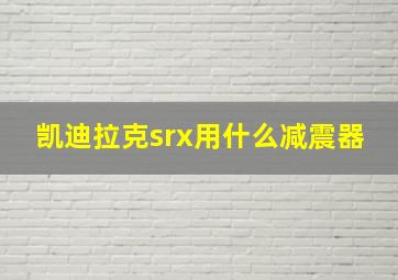 凯迪拉克srx用什么减震器