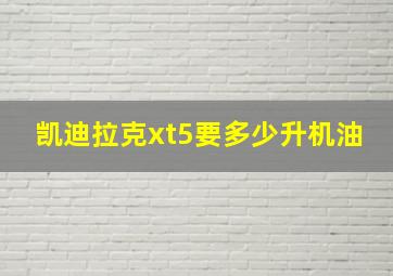 凯迪拉克xt5要多少升机油