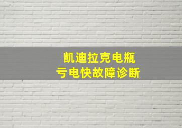 凯迪拉克电瓶亏电快故障诊断