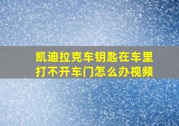 凯迪拉克车钥匙在车里打不开车门怎么办视频