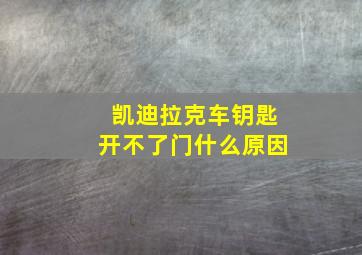 凯迪拉克车钥匙开不了门什么原因