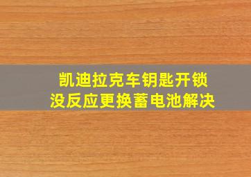 凯迪拉克车钥匙开锁没反应更换蓄电池解决