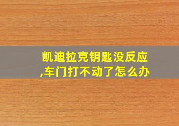 凯迪拉克钥匙没反应,车门打不动了怎么办