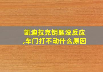 凯迪拉克钥匙没反应,车门打不动什么原因