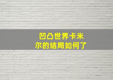 凹凸世界卡米尔的结局如何了