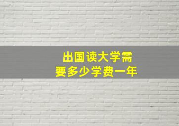 出国读大学需要多少学费一年