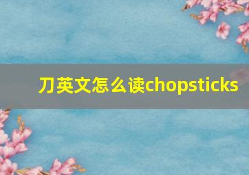 刀英文怎么读chopsticks