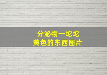 分泌物一坨坨黄色的东西图片