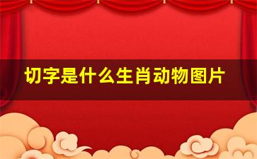 切字是什么生肖动物图片