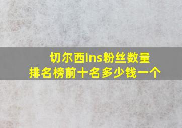 切尔西ins粉丝数量排名榜前十名多少钱一个