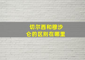 切尔西和穆沙仑的区别在哪里