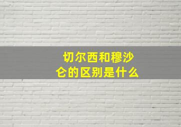 切尔西和穆沙仑的区别是什么