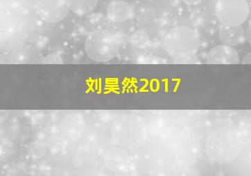 刘昊然2017