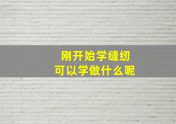 刚开始学缝纫可以学做什么呢