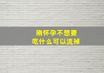 刚怀孕不想要吃什么可以流掉