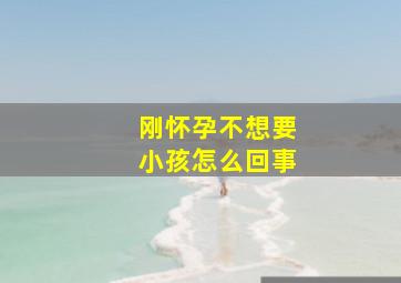 刚怀孕不想要小孩怎么回事