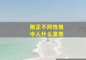 刚正不阿性情中人什么意思