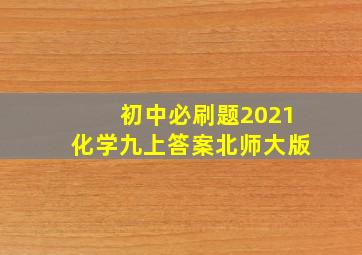 初中必刷题2021化学九上答案北师大版