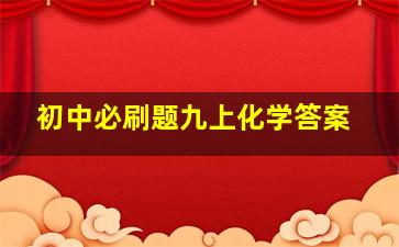 初中必刷题九上化学答案