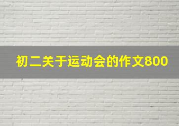 初二关于运动会的作文800